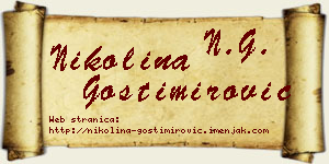 Nikolina Gostimirović vizit kartica